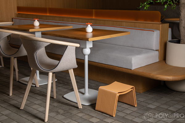 СИБУР, «Кофемания» и Eburet Studio представили мебель из рецеклированного полистирола